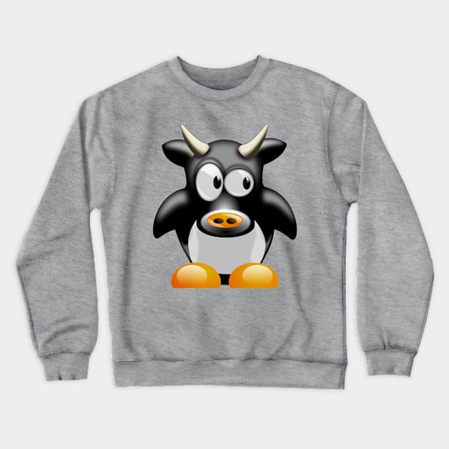 Cute cow Crewneck Sweatshirt by DrDesign